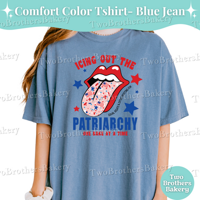 Patriotic Baking T-shirt, Unisex Tee for 4th of July, Icing Out the Patriarchy, Bakers Against Trump, Baker Shirt, Red White Blue Baking