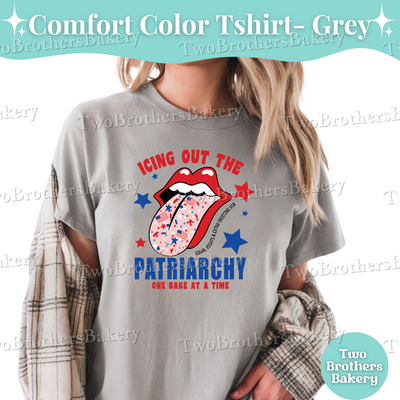 Patriotic Baking T-shirt, Unisex Tee for 4th of July, Icing Out the Patriarchy, Bakers Against Trump, Baker Shirt, Red White Blue Baking