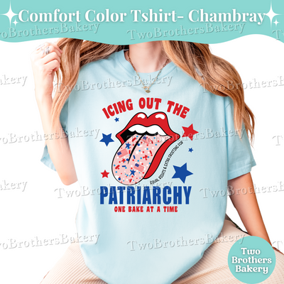 Patriotic Baking T-shirt, Unisex Tee for 4th of July, Icing Out the Patriarchy, Bakers Against Trump, Baker Shirt, Red White Blue Baking
