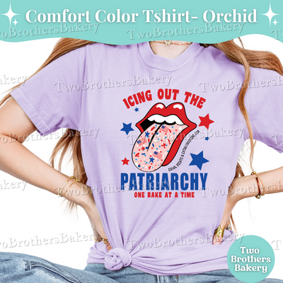 Patriotic Baking T-shirt, Unisex Tee for 4th of July, Icing Out the Patriarchy, Bakers Against Trump, Baker Shirt, Red White Blue Baking