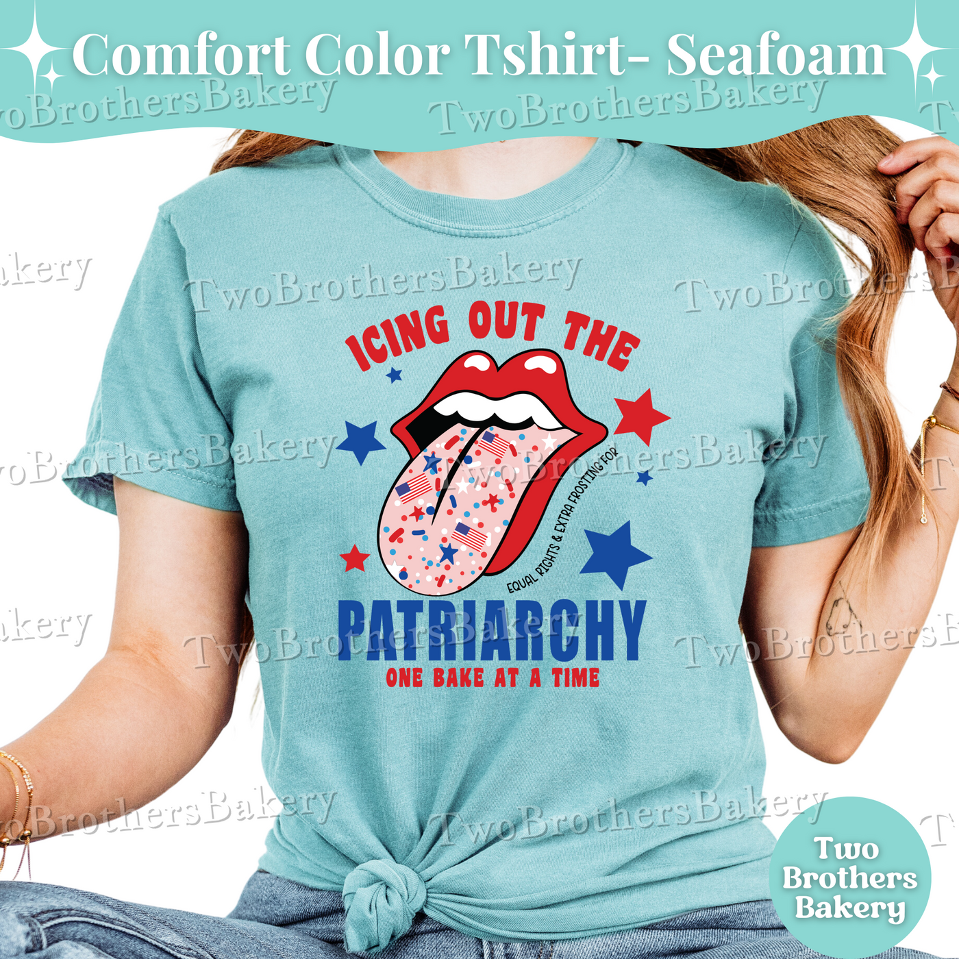 Patriotic Baking T-shirt, Unisex Tee for 4th of July, Icing Out the Patriarchy, Bakers Against Trump, Baker Shirt, Red White Blue Baking