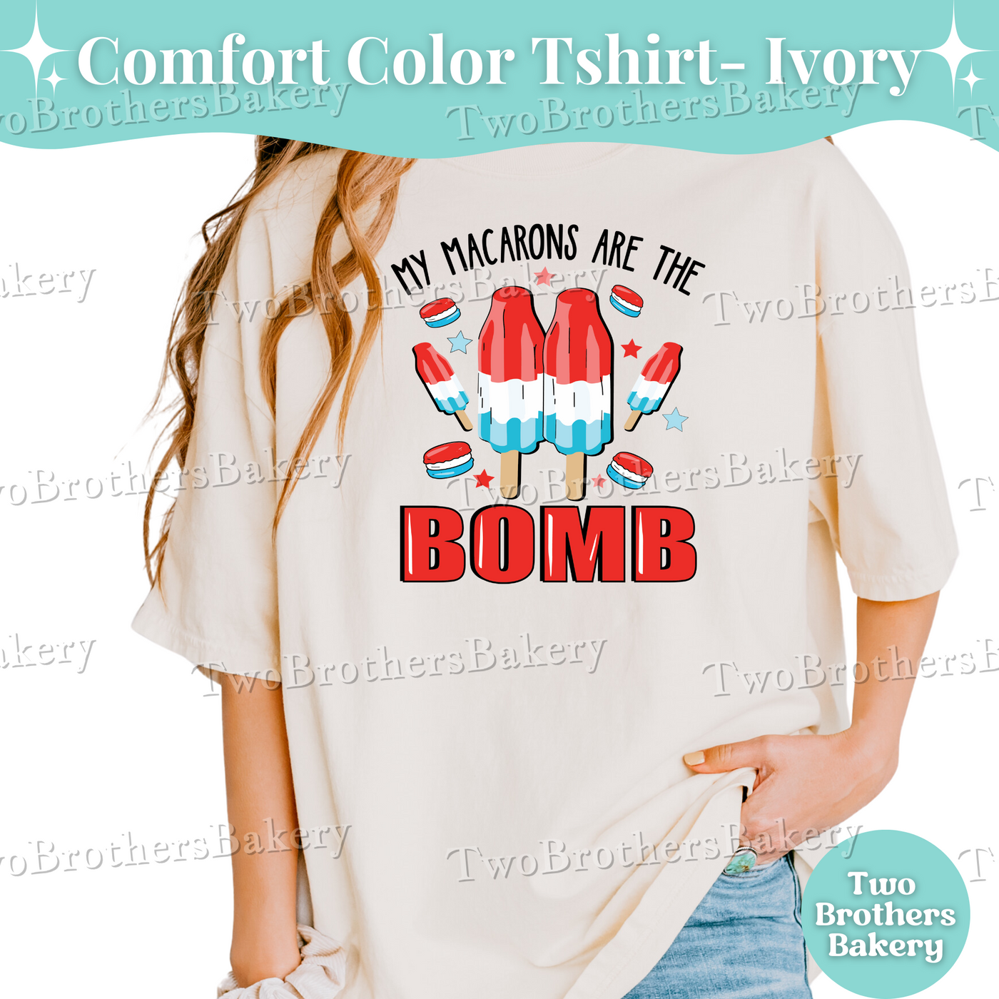 Bomb Popsicle Shirt, 4th of July Baker Tee, Patriotic Macaron Shirt, USA Baking Shirt, Red White Blue Tee, Firecracker Tee, Macaron Shirt