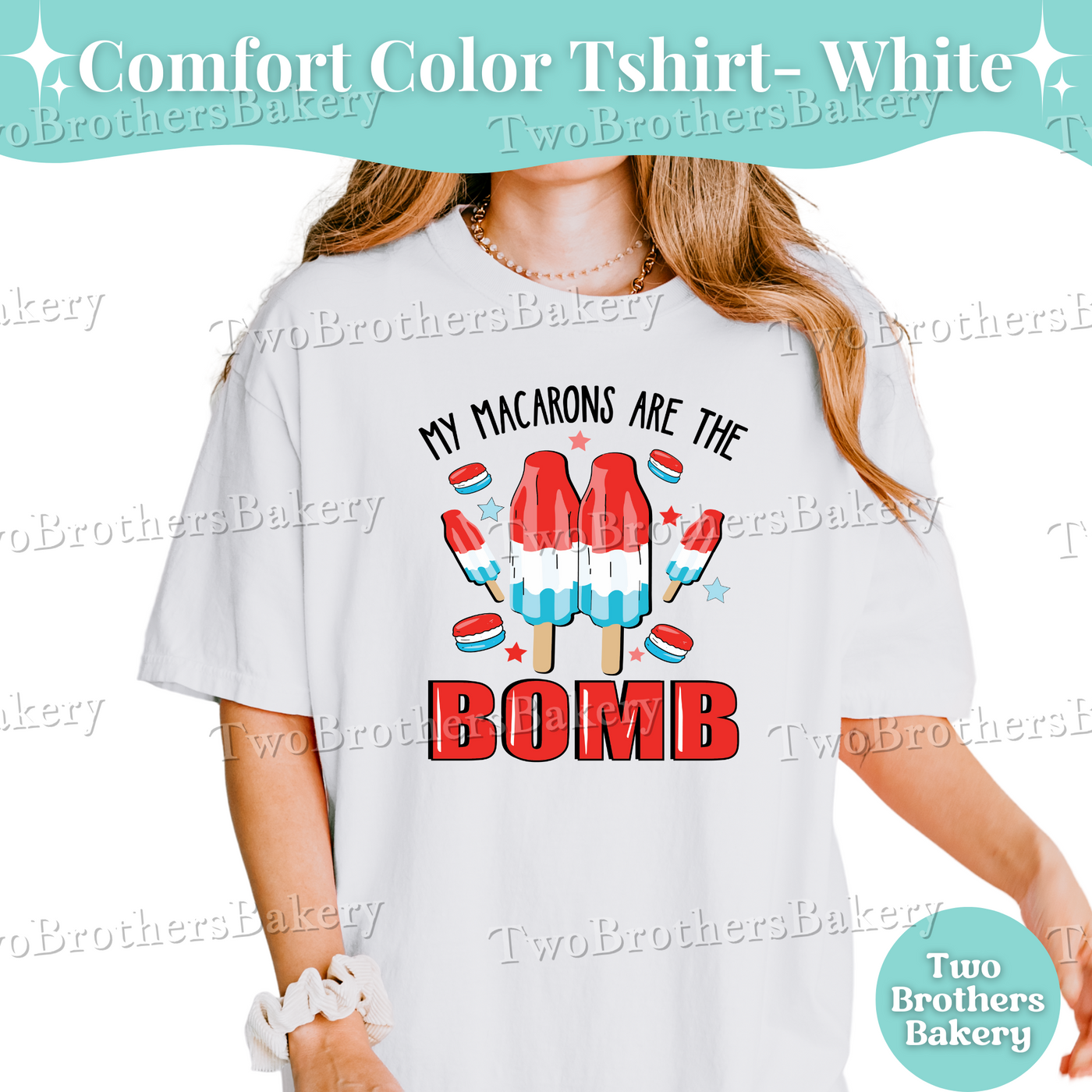 Bomb Popsicle Shirt, 4th of July Baker Tee, Patriotic Macaron Shirt, USA Baking Shirt, Red White Blue Tee, Firecracker Tee, Macaron Shirt