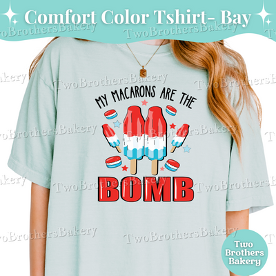 Bomb Popsicle Shirt, 4th of July Baker Tee, Patriotic Macaron Shirt, USA Baking Shirt, Red White Blue Tee, Firecracker Tee, Macaron Shirt