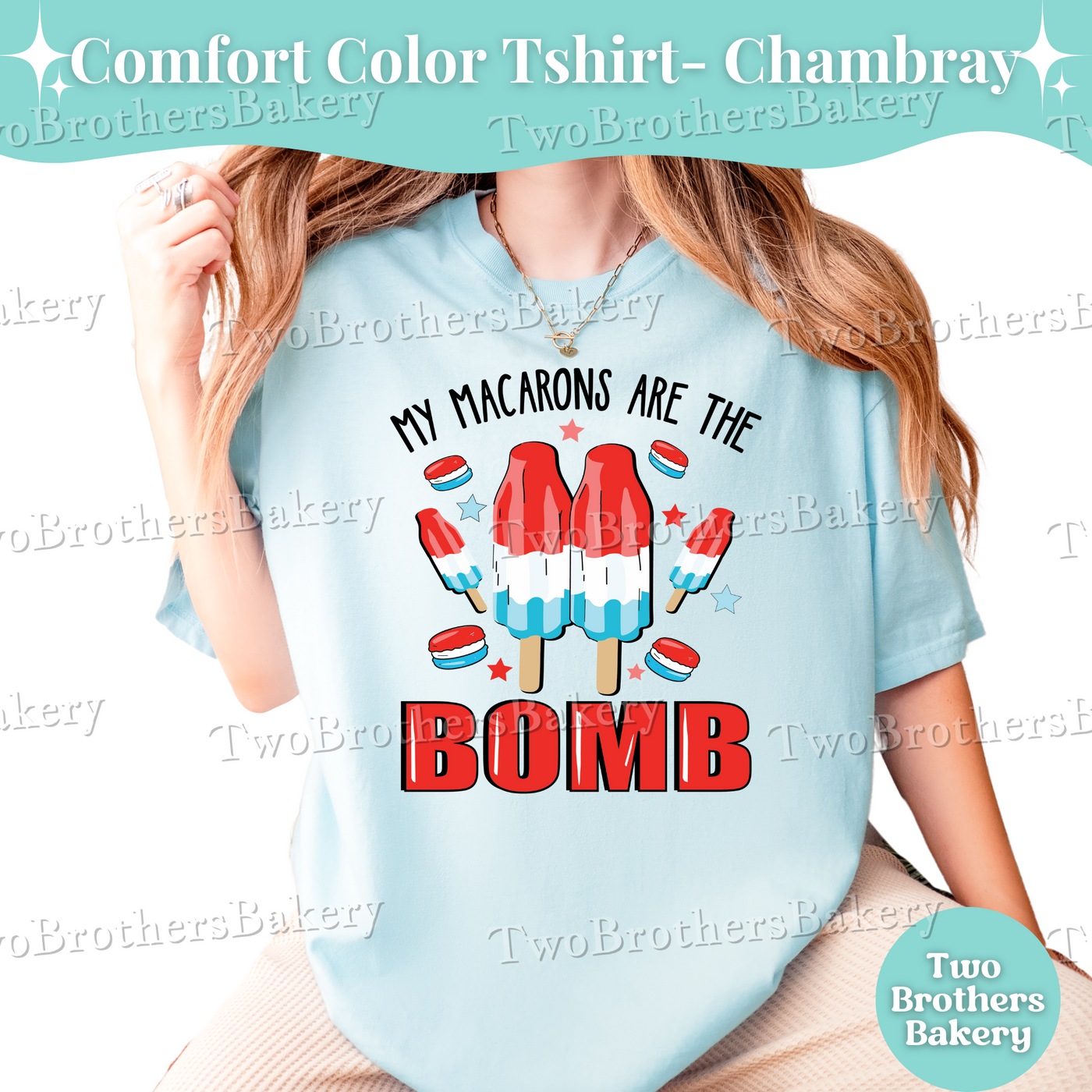 Bomb Popsicle Shirt, 4th of July Baker Tee, Patriotic Macaron Shirt, USA Baking Shirt, Red White Blue Tee, Firecracker Tee, Macaron Shirt