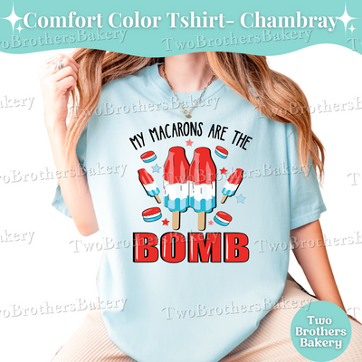 Bomb Popsicle Shirt, 4th of July Baker Tee, Patriotic Macaron Shirt, USA Baking Shirt, Red White Blue Tee, Firecracker Tee, Macaron Shirt