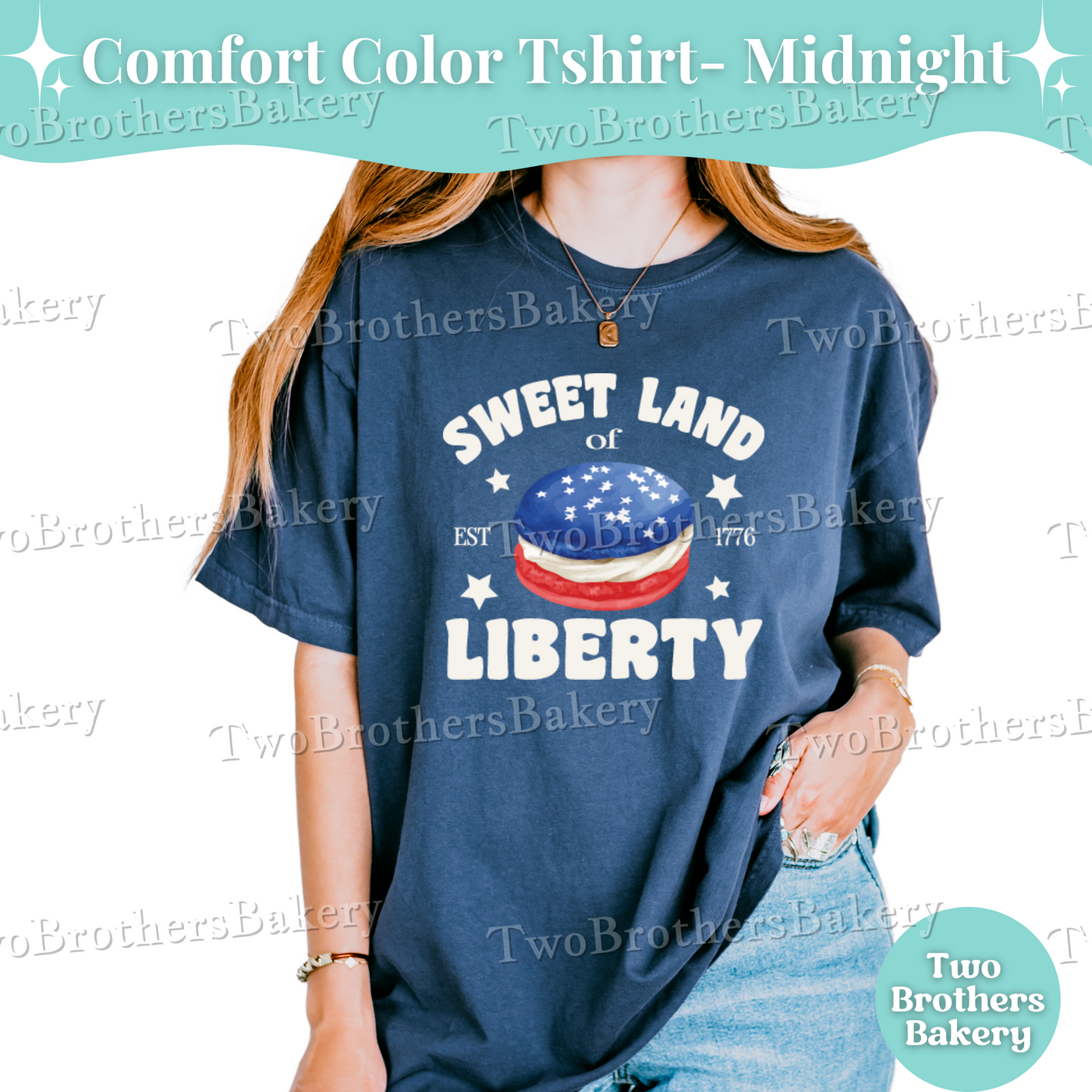 Sweet Land of Liberty Shirt, Patriotic Baker Tee, 4th of July Baking Shirt, USA Macaron Shirt, American Baking Shirt, Macaron Baker Tee