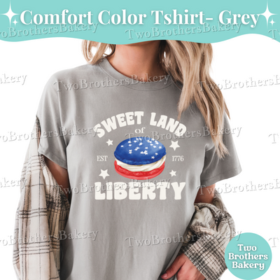Sweet Land of Liberty Shirt, Patriotic Baker Tee, 4th of July Baking Shirt, USA Macaron Shirt, American Baking Shirt, Macaron Baker Tee