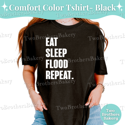 Eat Sleep Flood Repeat Shirt, Cookie Decorating Shirt, Funny Cookie Baker Tee, Baking Shirt, Royal Icing Cookie Shirt, Gift for Cookiers