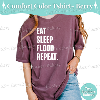 Eat Sleep Flood Repeat Shirt, Cookie Decorating Shirt, Funny Cookie Baker Tee, Baking Shirt, Royal Icing Cookie Shirt, Gift for Cookiers