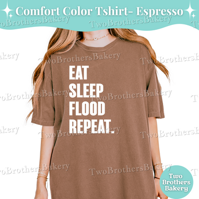 Eat Sleep Flood Repeat Shirt, Cookie Decorating Shirt, Funny Cookie Baker Tee, Baking Shirt, Royal Icing Cookie Shirt, Gift for Cookiers