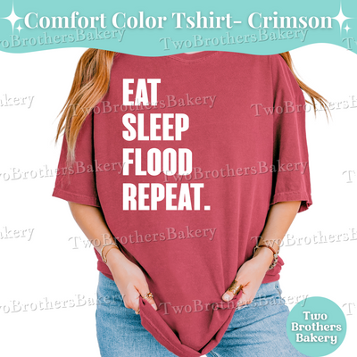 Eat Sleep Flood Repeat Shirt, Cookie Decorating Shirt, Funny Cookie Baker Tee, Baking Shirt, Royal Icing Cookie Shirt, Gift for Cookiers