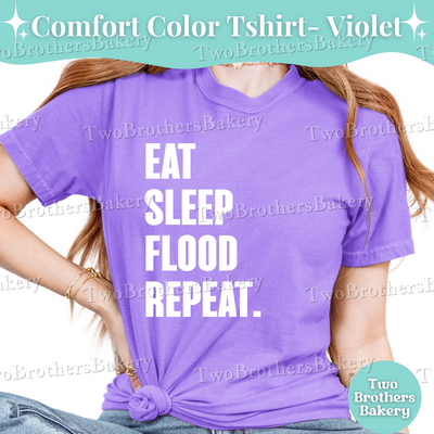 Eat Sleep Flood Repeat Shirt, Cookie Decorating Shirt, Funny Cookie Baker Tee, Baking Shirt, Royal Icing Cookie Shirt, Gift for Cookiers