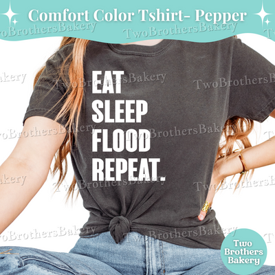 Eat Sleep Flood Repeat Shirt, Cookie Decorating Shirt, Funny Cookie Baker Tee, Baking Shirt, Royal Icing Cookie Shirt, Gift for Cookiers