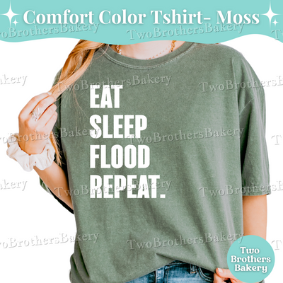 Eat Sleep Flood Repeat Shirt, Cookie Decorating Shirt, Funny Cookie Baker Tee, Baking Shirt, Royal Icing Cookie Shirt, Gift for Cookiers