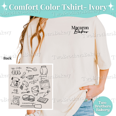 Macaron Baker Tshirt, Baking Shirt, Macaron Lover Tee, Macaron Baker Gift, Bakery Tshirt, Cottage Bakery Gift, Macaron Collage, Baking Tee
