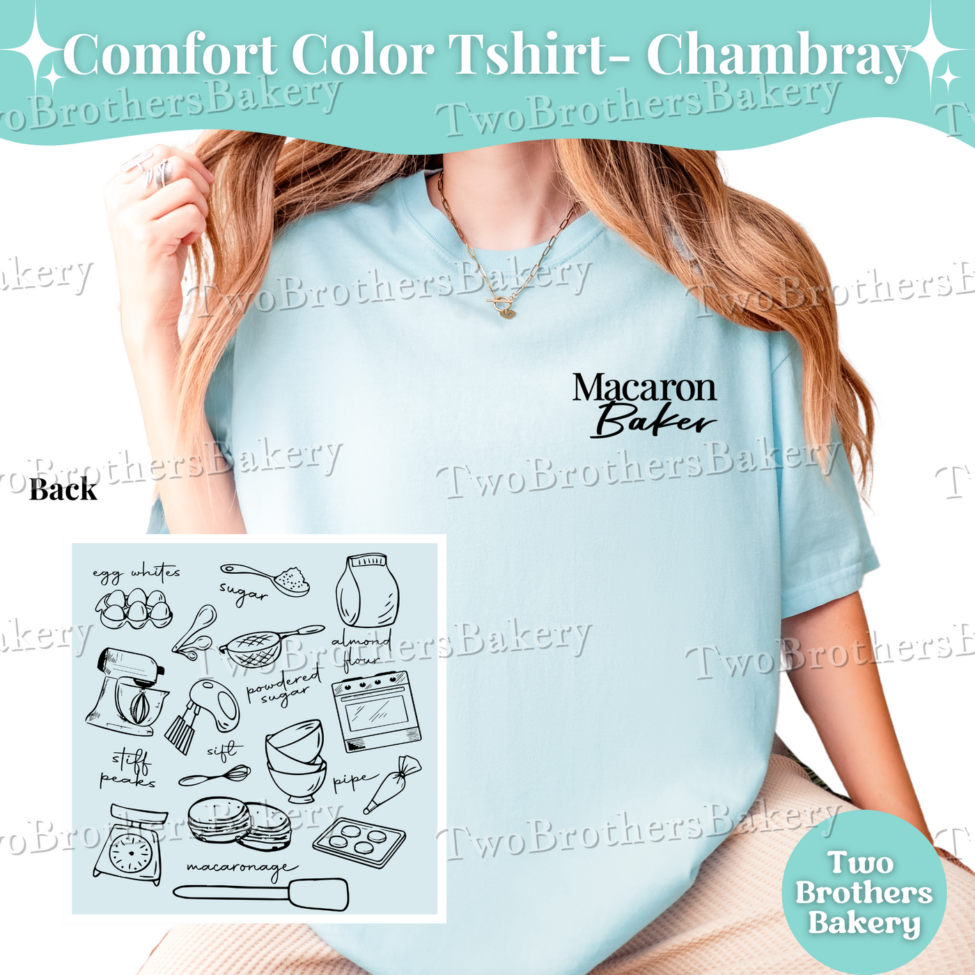 Macaron Baker Tshirt, Baking Shirt, Macaron Lover Tee, Macaron Baker Gift, Bakery Tshirt, Cottage Bakery Gift, Macaron Collage, Baking Tee