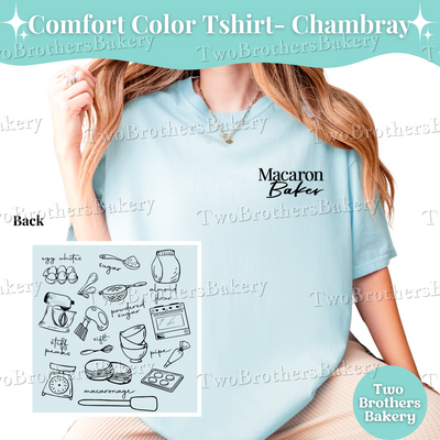 Macaron Baker Tshirt, Baking Shirt, Macaron Lover Tee, Macaron Baker Gift, Bakery Tshirt, Cottage Bakery Gift, Macaron Collage, Baking Tee