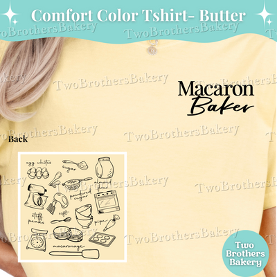 Macaron Baker Tshirt, Baking Shirt, Macaron Lover Tee, Macaron Baker Gift, Bakery Tshirt, Cottage Bakery Gift, Macaron Collage, Baking Tee