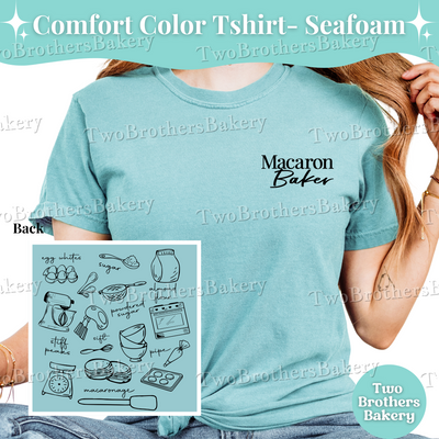 Macaron Baker Tshirt, Baking Shirt, Macaron Lover Tee, Macaron Baker Gift, Bakery Tshirt, Cottage Bakery Gift, Macaron Collage, Baking Tee