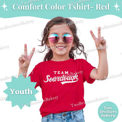 Team Sourdough Kids Shirt, Youth Baking T-Shirt, Sourdough Lover Tee, Matching Family Baking Outfit, Little Baker Gift, Sports Baking Tee
