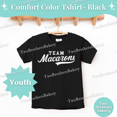 Team Macarons Kids, Youth Baking T-Shirt, Pie Lover Tee, Matching Family Baking Outfit, Little Baker, Sports Baking Tee, Kids Macaron Tee