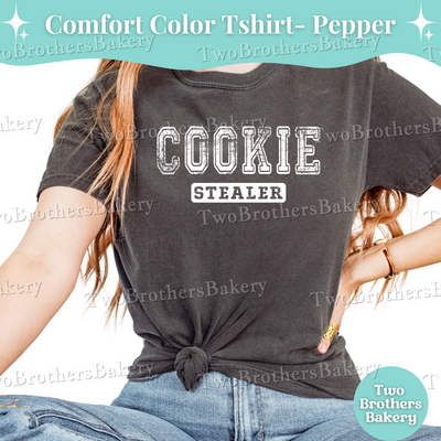 Cookie Stealer, Cookie Crew Family Matching Tee, Mommy and Me Cookie Shirts, Bakery Uniform, Varsity Baking Shirt, Matching Baking Tees