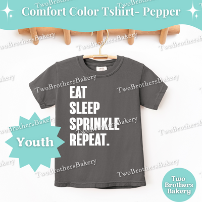 Kids Baking Shirt, Eat Sleep Sprinkle Repeat, Mini Baker Top, Baking Shirt for Kids, Mommy and Me Baking, Kid Baking Shirt, Sprinkle lover