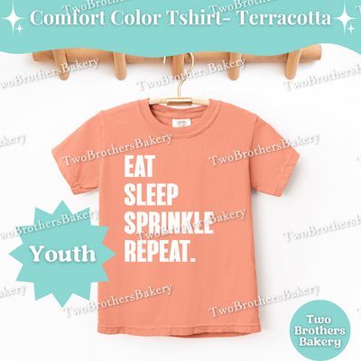 Kids Baking Shirt, Eat Sleep Sprinkle Repeat, Mini Baker Top, Baking Shirt for Kids, Mommy and Me Baking, Kid Baking Shirt, Sprinkle lover