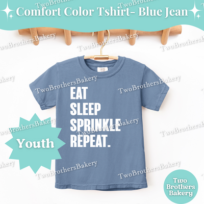 Kids Baking Shirt, Eat Sleep Sprinkle Repeat, Mini Baker Top, Baking Shirt for Kids, Mommy and Me Baking, Kid Baking Shirt, Sprinkle lover