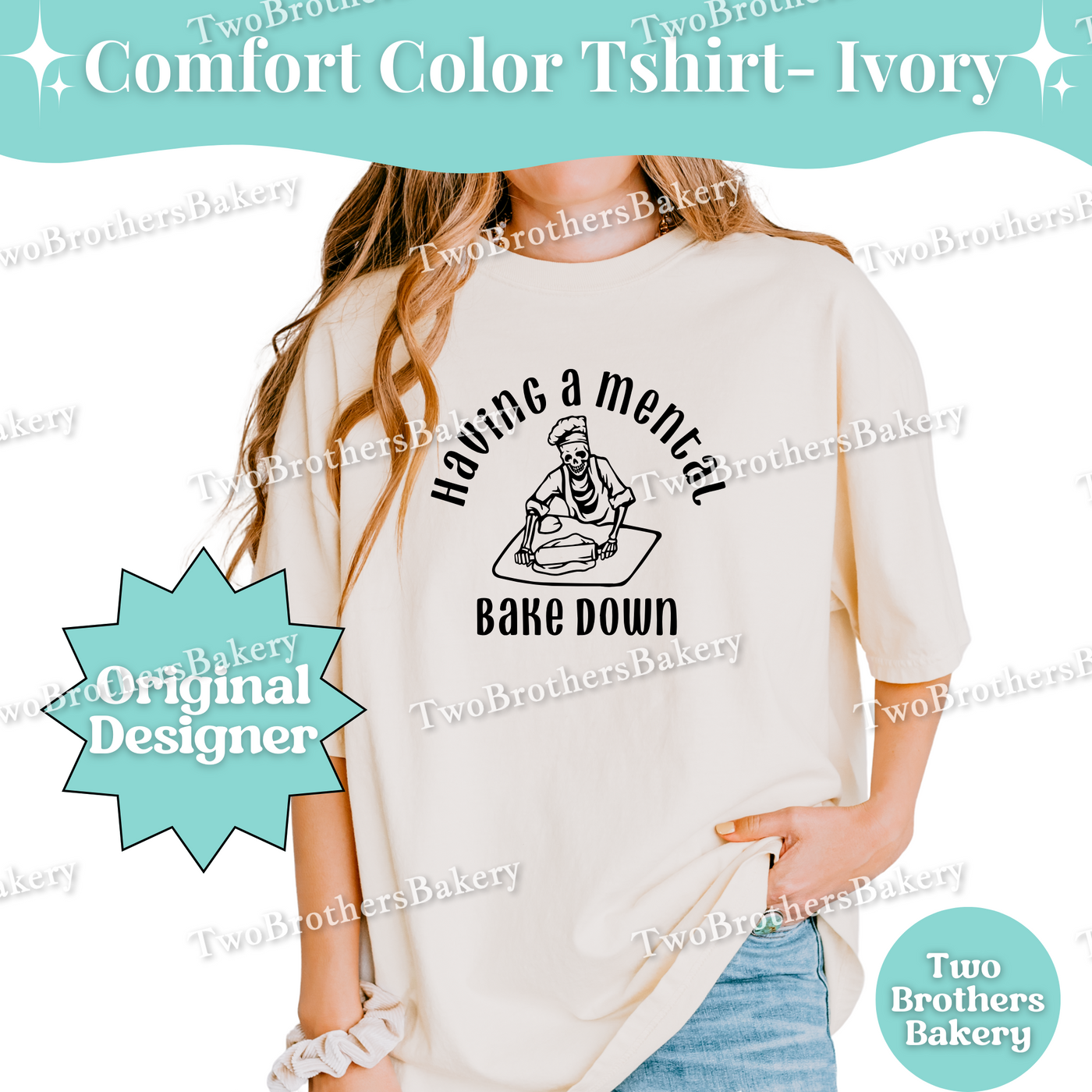 Having a Mental Bake Down Shirt, Baking Skeleton Tee, Funny Baker Shirt, Baker Anxiety Humor, Small Business Baker Shirt, Mental Health Tee