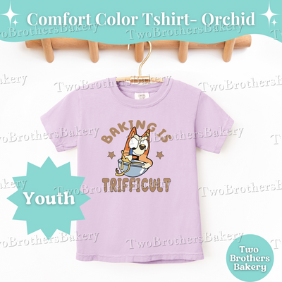 Kids Trifficu!t Shirt, Youth Baker Tee, Baking Helper Tee, Mini Baker Gift, Matching Baking Shirts, B!uey Inspired Tee, Mini Chef Tee