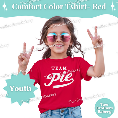 Team Pie Kids, Youth Baking T-Shirt, Pie Lover Tee, Matching Family Baking Outfit, Little Baker Gift, Sports Baking Tee, Kids Pie Lover Tee