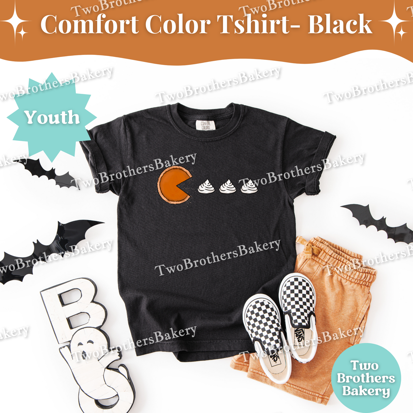Kids Pac Man Pie Shirt, Thanksgiving Baking Tee, Fall Lover Top, Matching Family Baking Outfits, Pie Helper Shirt, Pie Baker Tee, Mini Baker