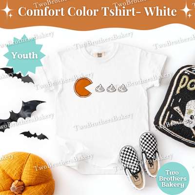 Kids Pac Man Pie Shirt, Thanksgiving Baking Tee, Fall Lover Top, Matching Family Baking Outfits, Pie Helper Shirt, Pie Baker Tee, Mini Baker