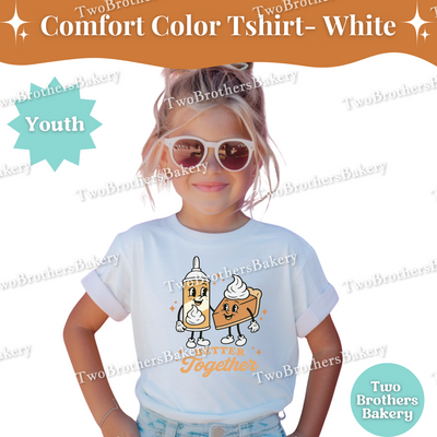 Better Together, Thanksgiving Baking Shirt, Pumpkin Pie Whipped Cream Fall Tee, Family Matching Fall Baking Tee, Kids Pie Lover Tee, Pie Tee