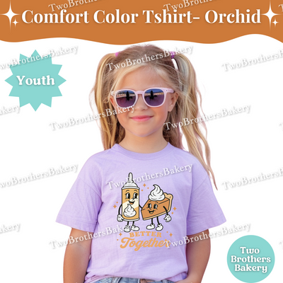 Better Together, Thanksgiving Baking Shirt, Pumpkin Pie Whipped Cream Fall Tee, Family Matching Fall Baking Tee, Kids Pie Lover Tee, Pie Tee