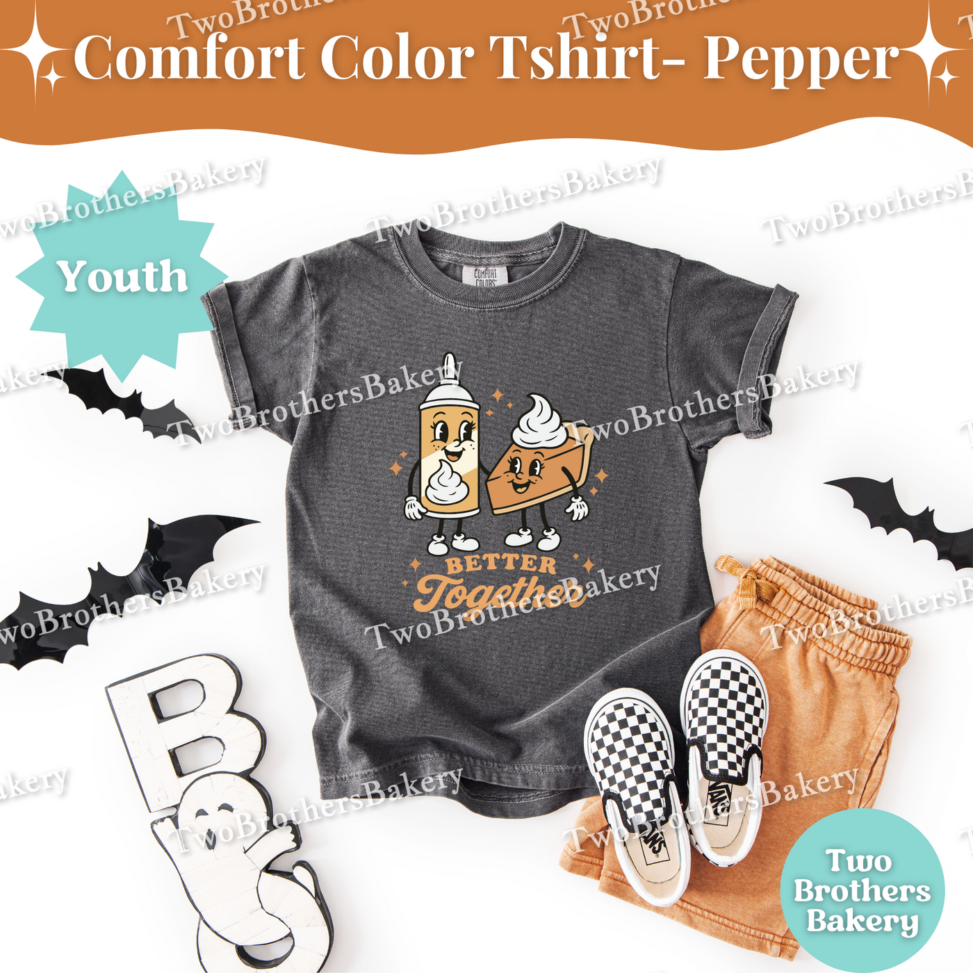 Better Together, Thanksgiving Baking Shirt, Pumpkin Pie Whipped Cream Fall Tee, Family Matching Fall Baking Tee, Kids Pie Lover Tee, Pie Tee