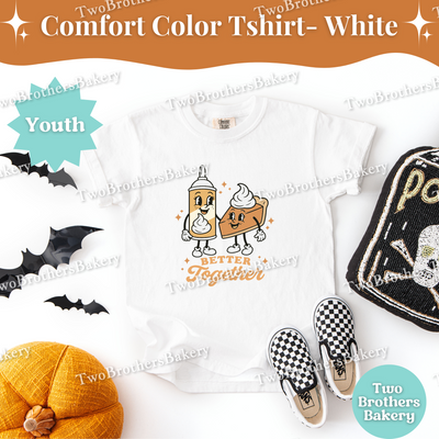 Better Together, Thanksgiving Baking Shirt, Pumpkin Pie Whipped Cream Fall Tee, Family Matching Fall Baking Tee, Kids Pie Lover Tee, Pie Tee