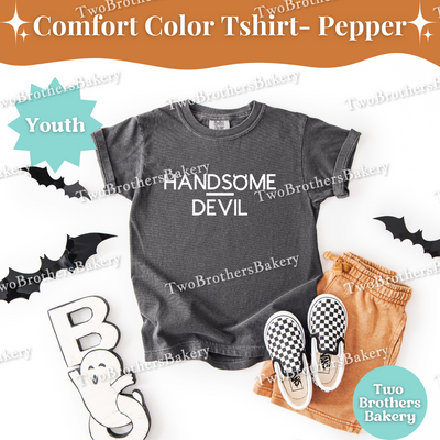 Handsome Devil Tshirt, Kids Halloween Shirt, Devil Costume, Sinner Tshirt, Cute Halloween Pullover for Children, Cute Handsome Devil Tee