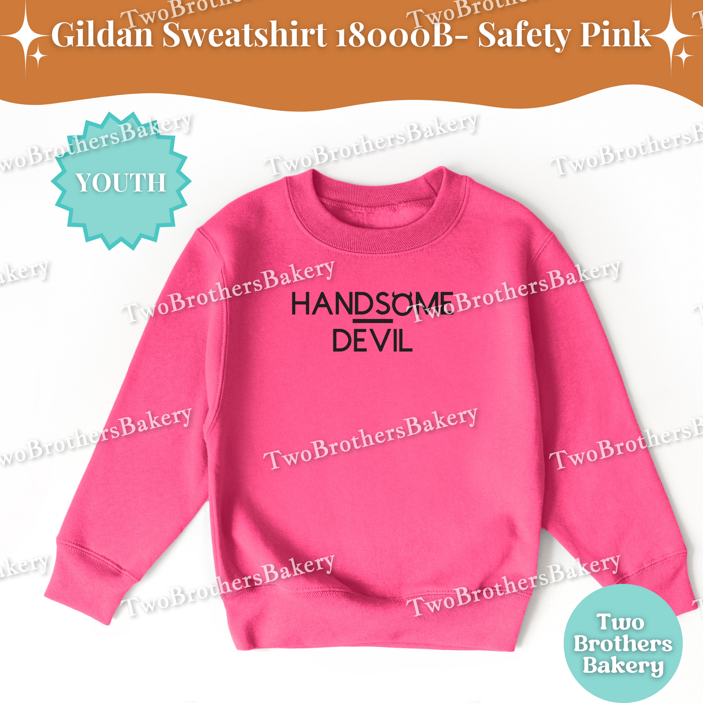 Handsome Devil Sweatshirt, Kids Halloween Sweatshirt, Gildan Youth Crewneck, Minimalist Fall Boys Top, Spooky Sinner Pullover, Devil Top