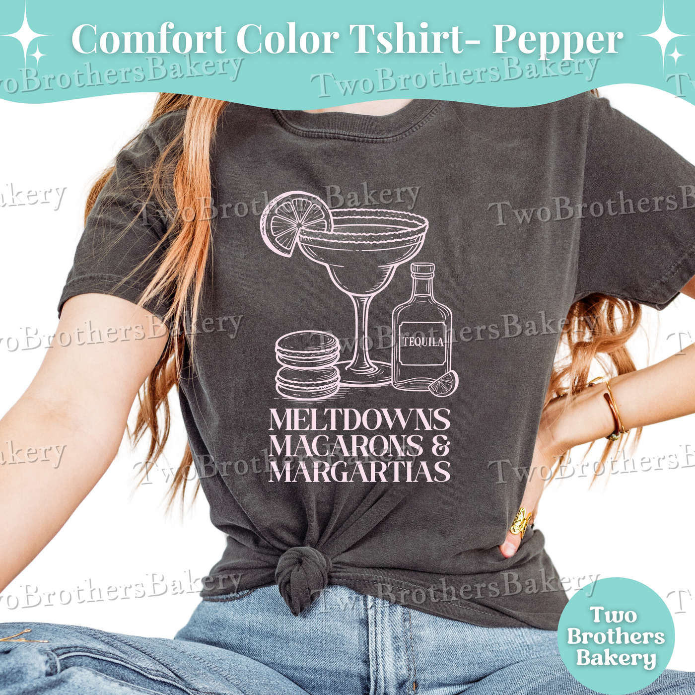 Meltdowns Macarons Margaritas Shirt, Comfort Colors Baker Tee, Funny Macaron T-Shirt, Summer Baking Shirt, Cottage Bakery Gift, Macaron Mom