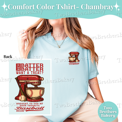 Home Plate Mom Shirt, Comfort Colors Baseball Tee, Little League Mom T-Shirt, Homemade Baker Shirt, Baseball Mom T-Shirt, Baseball Mom Gift