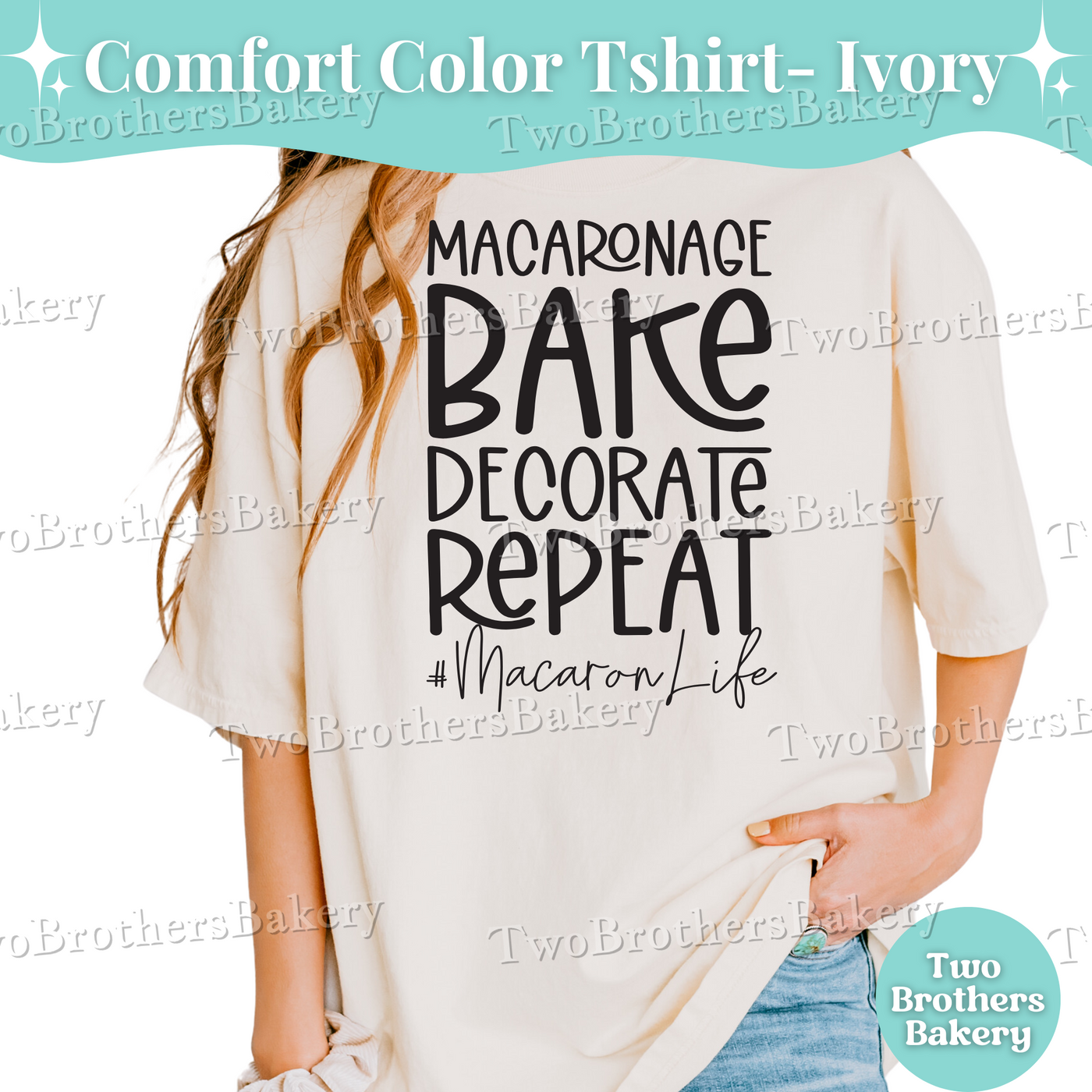 Macaronage Bake Decorate Repeat Shirt, Macaron Baker Tee, Comfort Colors T-Shirt, Cottage Bakery Shirt, Macaron Life Baking Tee, S-4XL