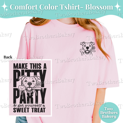 Pitty Party Baking Shirt, Comfort Colors T-Shirt, Pitbull Dog Tee, Funny Dog Lover Shirt, Animal Rescue Gift, Animal Lover Tee, Pitty Tshirt