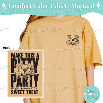 Pitty Party Baking Shirt, Comfort Colors T-Shirt, Pitbull Dog Tee, Funny Dog Lover Shirt, Animal Rescue Gift, Animal Lover Tee, Pitty Tshirt