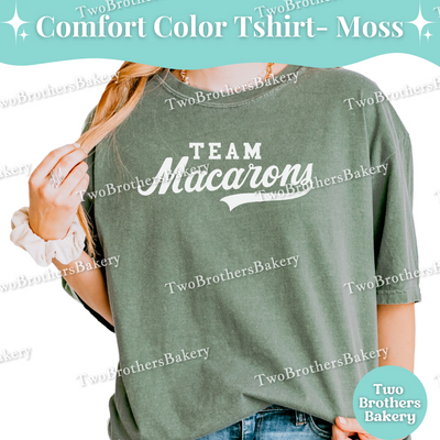 Team Macarons, Baseball Style Baking Tee, Mix and Match Family & Bakery Crew Tops, Collegiate Fall Sports Tee, Macaron Tshirt, Macaron Baker