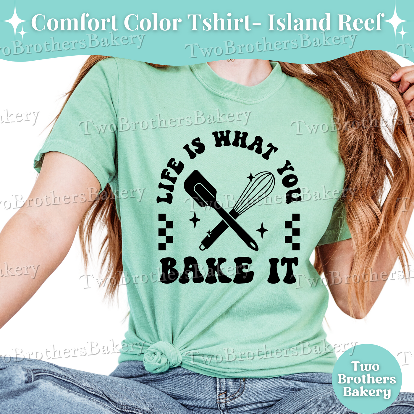 Life Is What You Bake It Shirt, Cute Baking Tee, Home Baker Gift, Positive Baking T-Shirt, Retro Spatula Whisk Design, Gift for Bakers