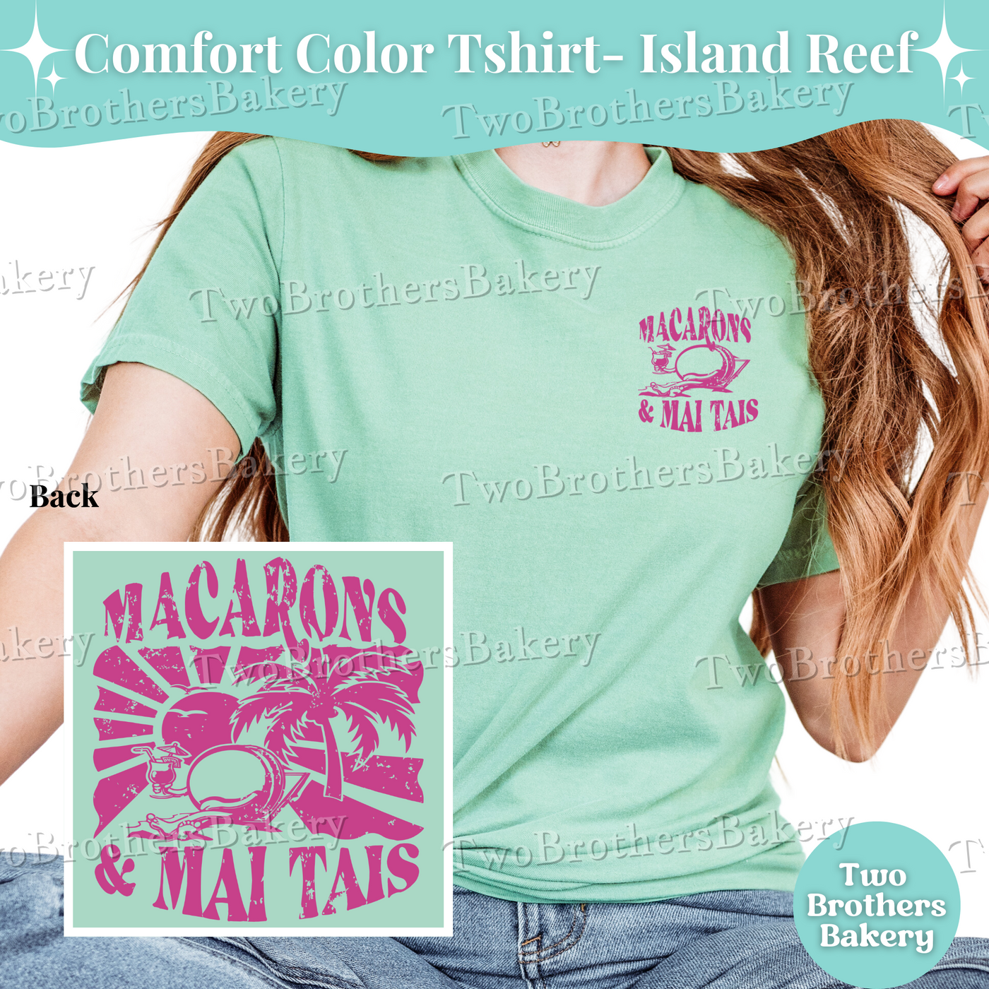 Macaron Baker Summer Shirt, Macarons & Mai Tais Tee, Comfort Colors T-Shirt, Vintage Neon Pink Baking Shirt, Summer Vacation Baker Shirt