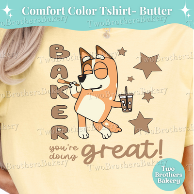 Chilli Quote Tee, Baking Mom Tee, Baking Shirt for Women, Cartoon Inspired Baker Gift, Mom and Me Baking Shirt, B!uey Tshirt for Mom